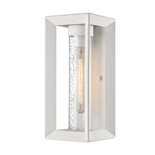  2073-OWM NWT-SD - Smyth NWT Wall Sconce - Outdoor in Natural White with Seeded Glass Shade